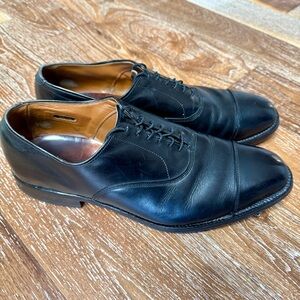 Allen Edmonds Black Leather Cap-Toe Oxfords